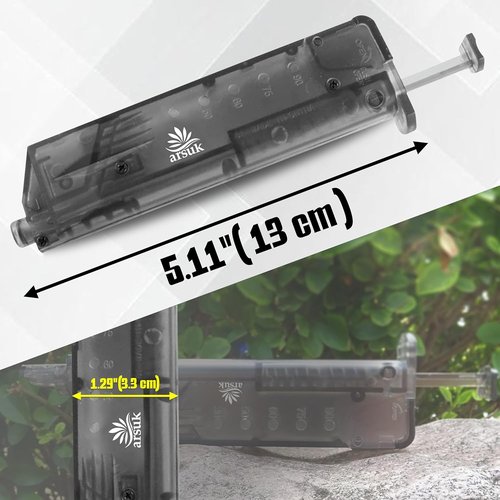 ARSUK 6mm Airsoft Speed Loader with Adapter – Fast Reloading Tool for 90/155/1600 Rounds