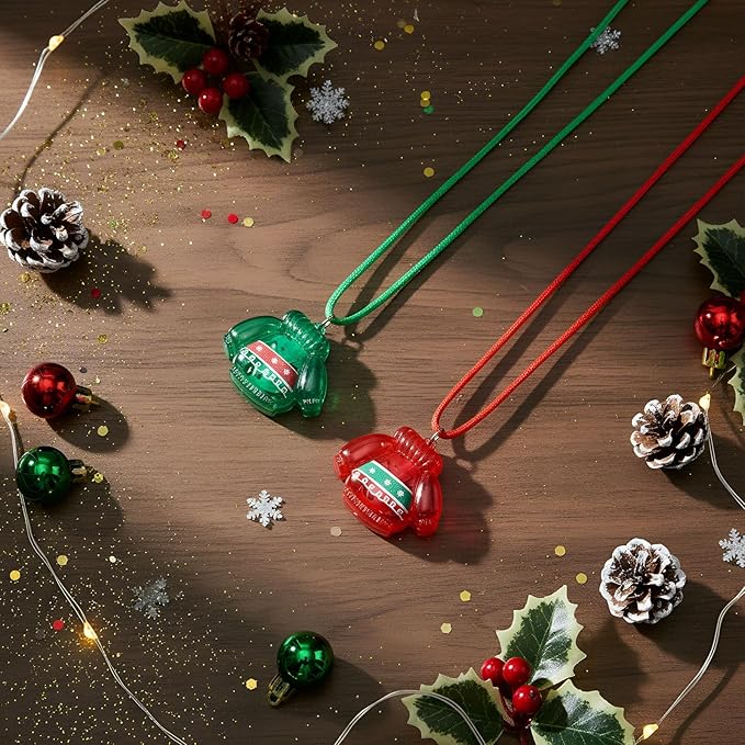 Yinkin 30 Pcs Christmas Light up Necklace for Adults Flashing Necklaces Christmas Accessory for Xmas Party Favors Stocking Stuffers Xmas Ornaments Decoration Party Supplies (Sweater)