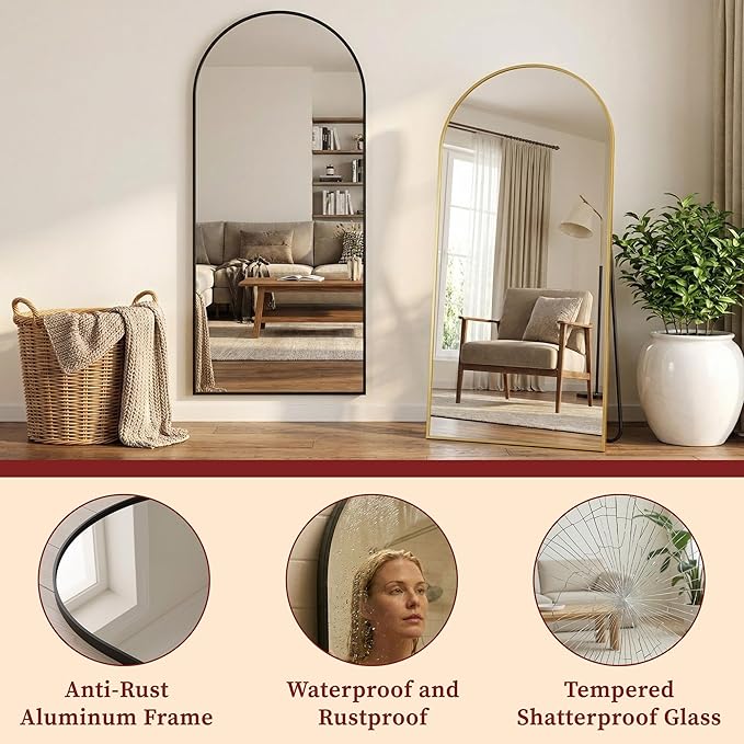 Suidia 81"x41" Arched Full Length Mirror