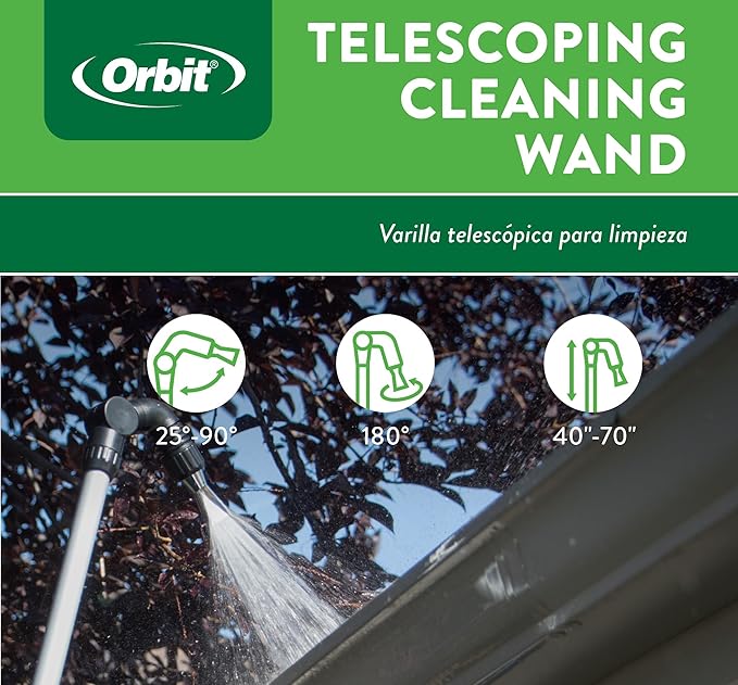 5-Pack Orbit 58543 Telescoping Gutter Cleaning Wand, Silver