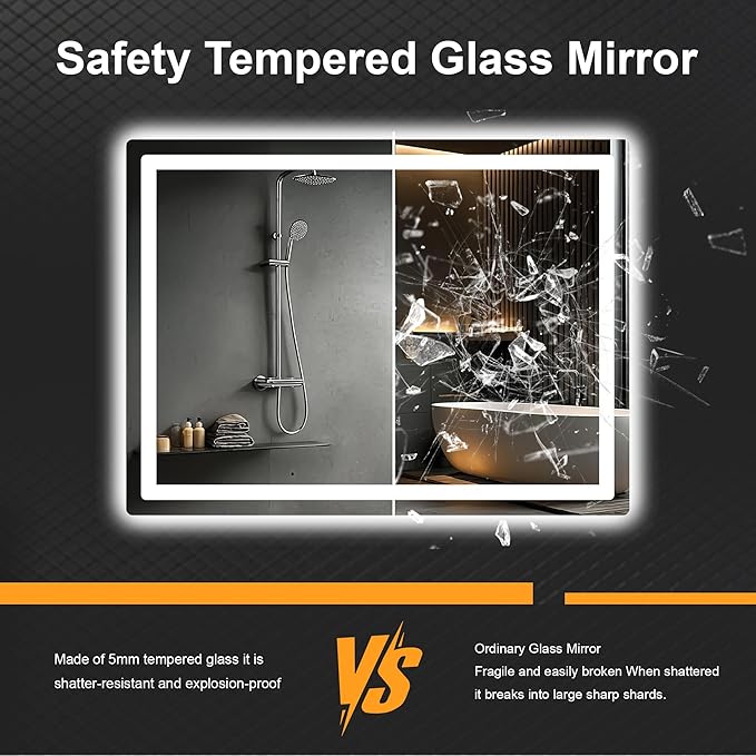 AMOISE LED Bathroom Vanity Mirror