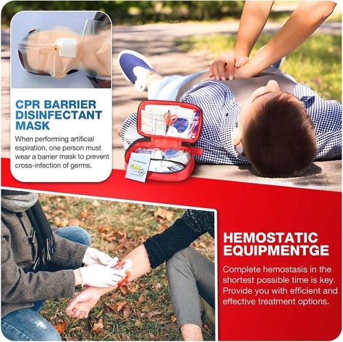 First Aid Kit | 194-Piece Emergency Kit for Hiking, Camping, and Outdoor Survival - Compact & Versatile
