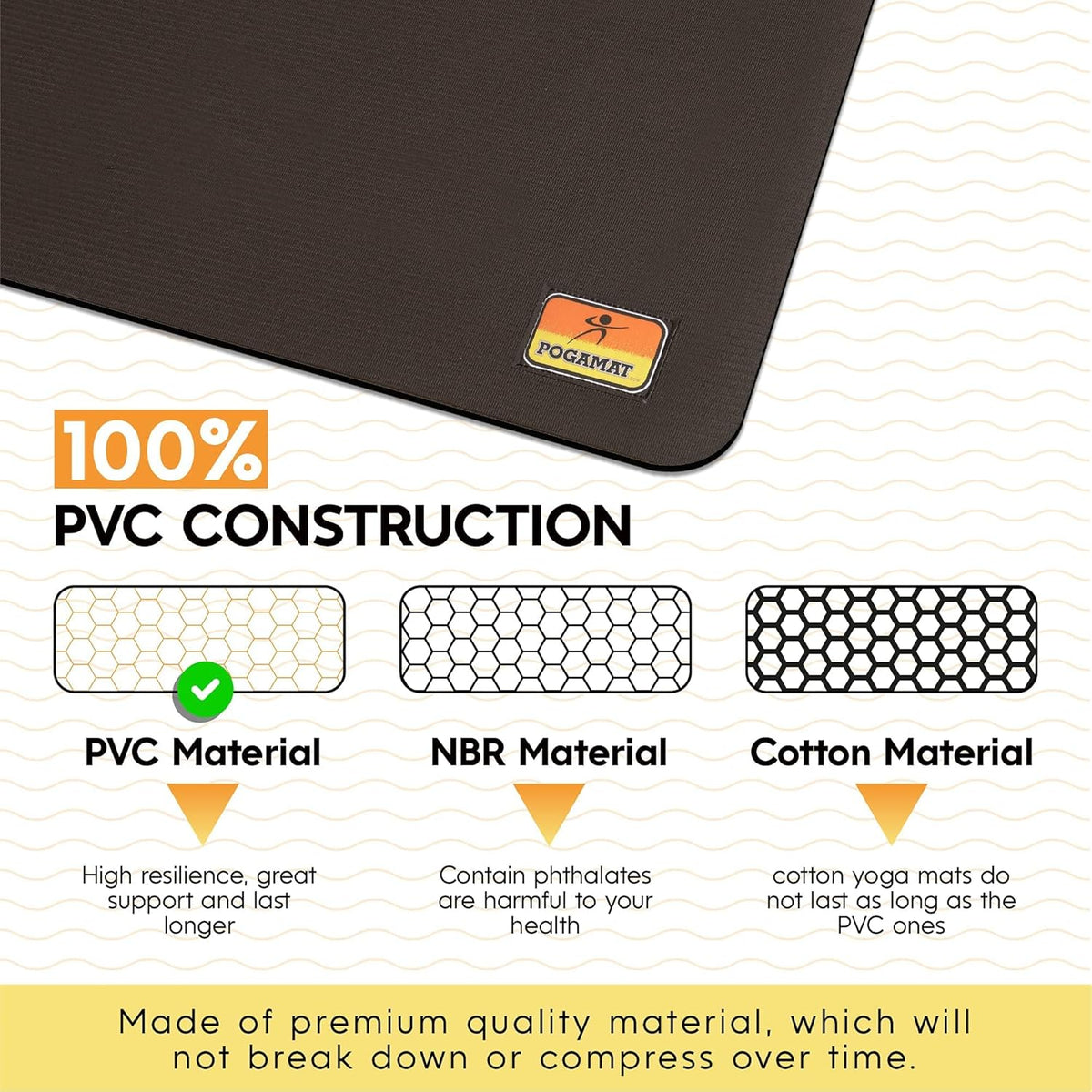 Non-Slip Large Exercise Mat 6’x4’ – 1/4" Thick Workout Mat for Home Gym & Yoga