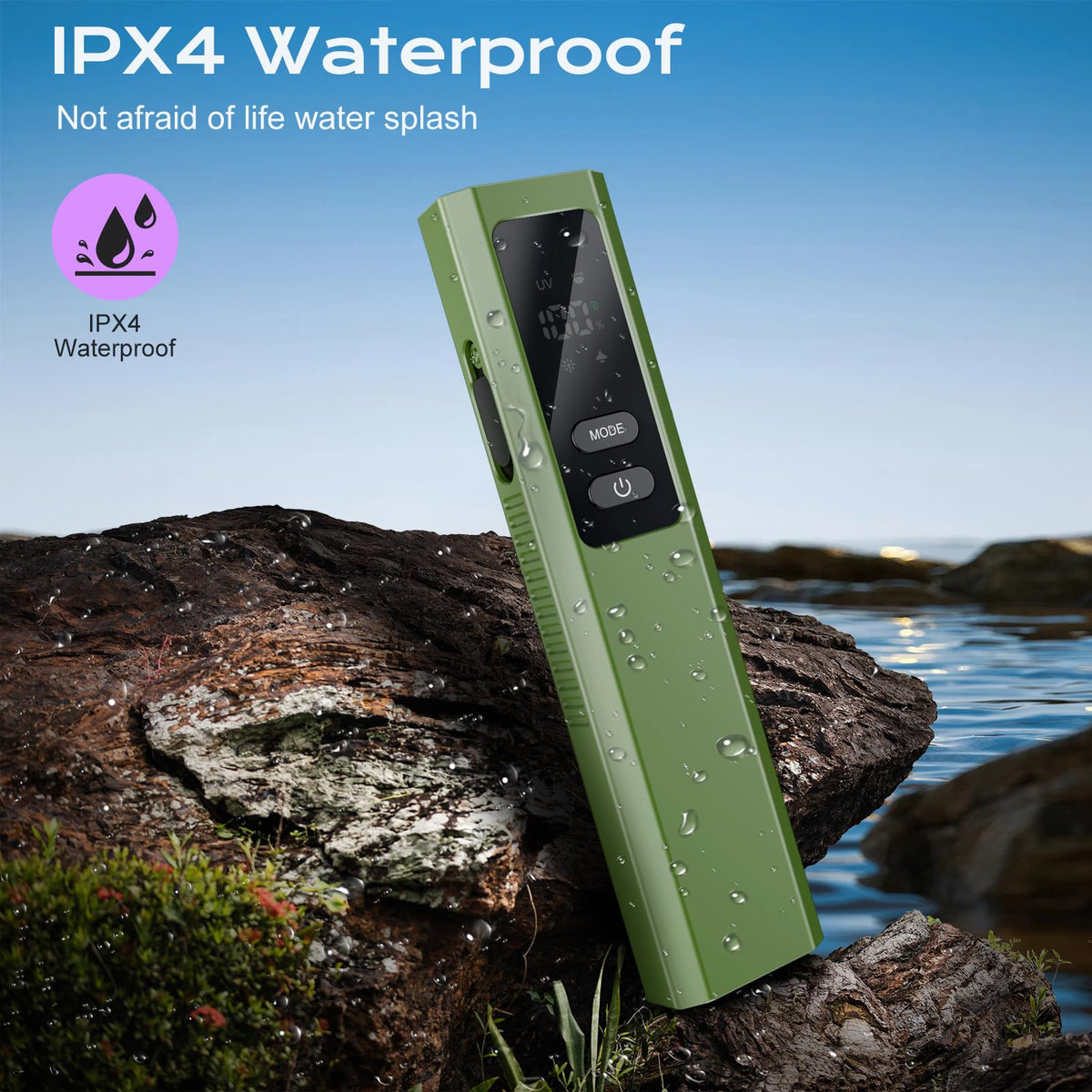 Acoszero EDC Flashlight 4 in 1 Pocket Magnetic Slim Flat Flashlight High Lumens Work Light with Green Beam & UV Light & Warning Light Combo EDC Rechargeable LT-010 (Green Color)