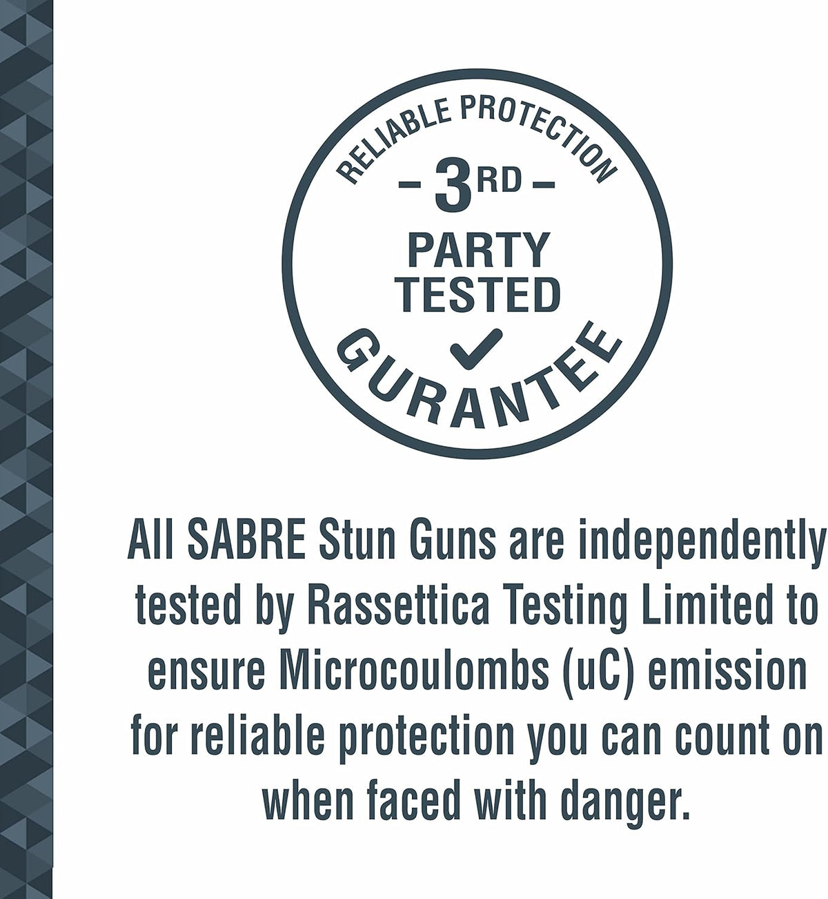 SABRE Stun Gun 3-In-1 Safety Tool, 1.154 Microcoulombs (µC) Charge, 115 dB Personal Alarm, Audible Up To 1,000-Feet (305-Meters), 70 Lumen Flashlight, Includes Wrist Strap