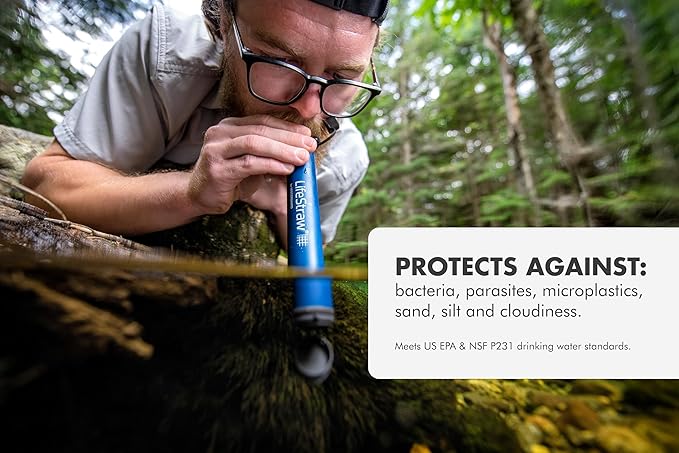 LifeStraw Personal Water Filter for Hiking, Camping, Travel, and Emergency Preparedness