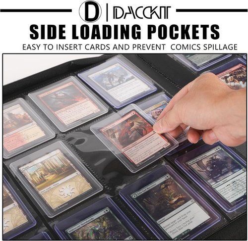 D DACCKIT Top Loader Binder - 12 Pocket Fits 480 Cards | Light Pink for Trading & Sports Cards