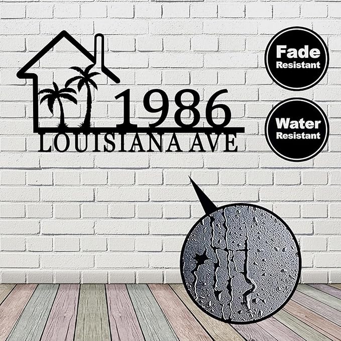 Large House Numbers for Outside,Custom House Number Sign,Personalized Modern Address Numbers for House,Metal Address Signs for Houses,Home Address Signs for Yard,House Numbers for Outside Plaque