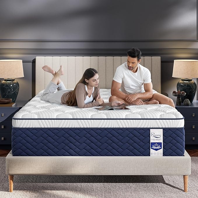 Firm Full Mattress 12 Inch - Hotel Collection Hybrid Mattress with 5-Zone Support, Luxury Sleep Comfort, Extra Back & Hip Support, Fiberglass-Free, CertiPUR-US Certified, 365-Night Trial
