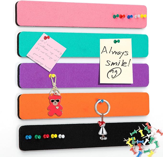 5 Pack Felt Pin Board Bar Strips Bulletin Board