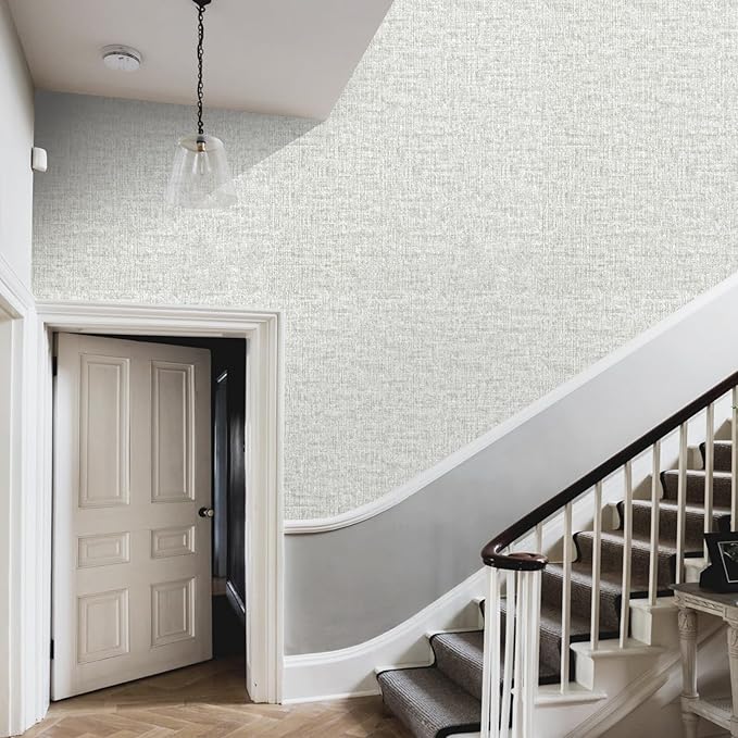 Grasscloth Peel and Stick Wallpaper, Waterproof Self Adhesive Removable Vinyl