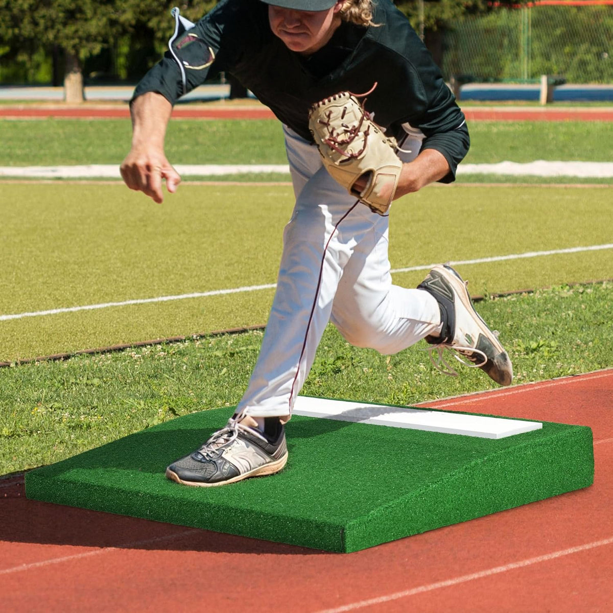 Shopsource Portable Pitching Mound - Non-Slip Rubber Plate for Baseball & Softball Training
