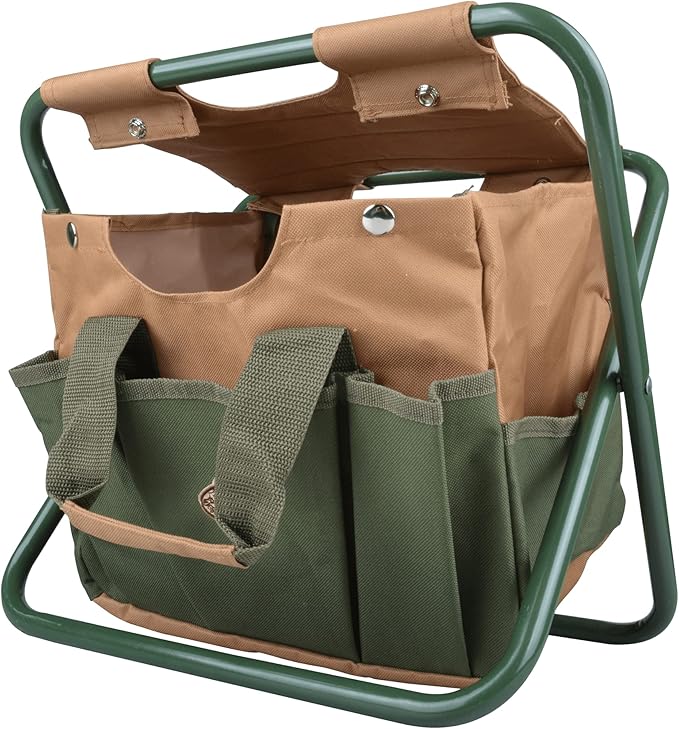 Esschert Design Canvas Tool Bag and Stool Carry-all
