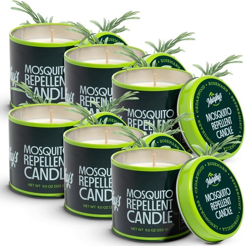 Murphy's Naturals Mosquito Repellent Candles - Citronella & Essential Oils, 30-Hour Burn, 9 oz, 6-Pack