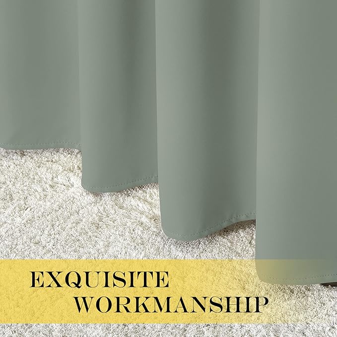 NICETOWN Sage Green Blackout Curtains & Drapes