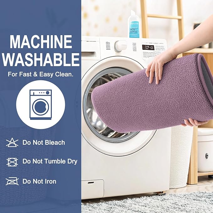 OLANLY Thick Memory Foam Bath Mat Rug 24x16, Extra Soft Absorbent Bathroom Rug, Quick Dry Bath Mats, Non-Slip, Machine Washable Carpet for Bathroom, Tub and Shower, Home Decor Accessories, Deep Plum