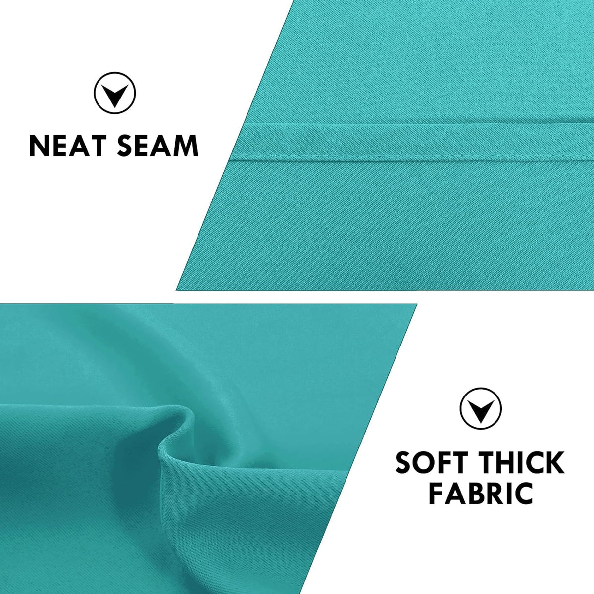 DWCN Blackout Curtains for Living Room Thermal Insulated, Energy Saving & Noise Reducing Bedroom Curtains, Peacock Blue, W 38x L 54 Inch, Set of 2 Rod Pocket Curtain Panels