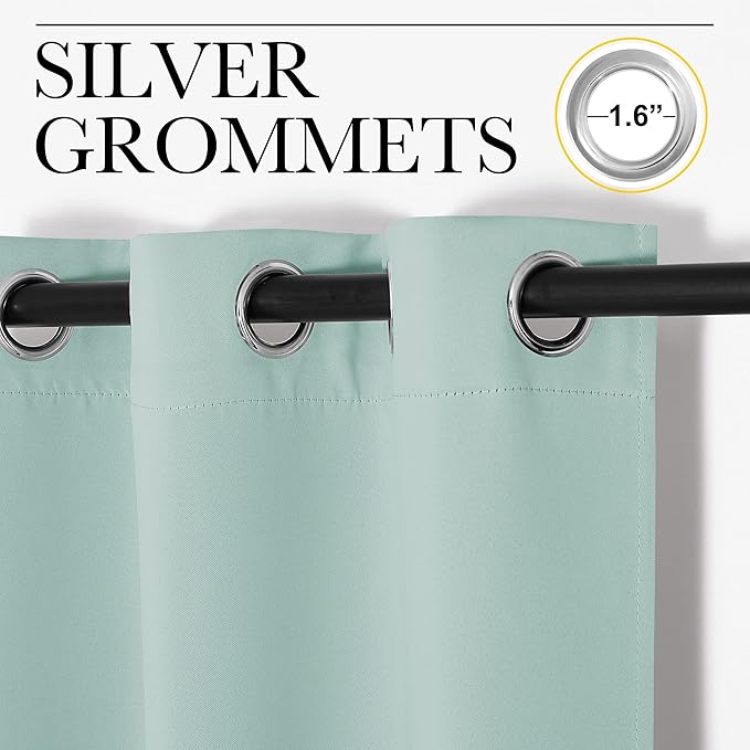 NICETOWN Thermal Insulated Curtains Blackout Draperies, Window Treatment Solid