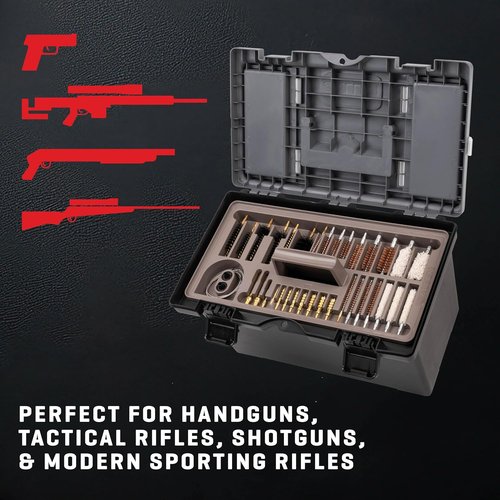 Krome Universal Gun Cleaning Kit - 35-Piece Set for Shotgun, Rifle & Handgun