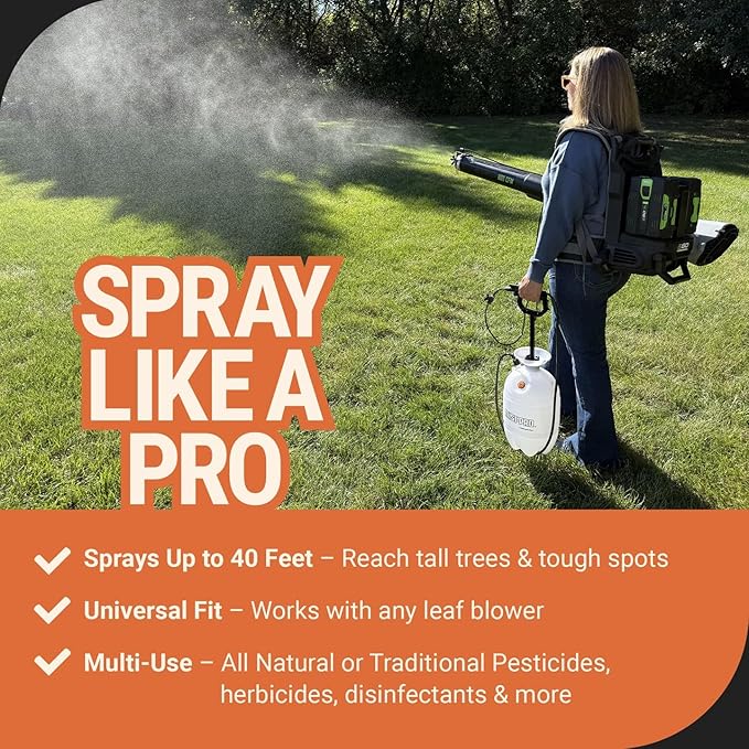 Pesticide Sprayer - Insecticide and Mosquito Mister System - Pest Control System for Fleas, Ticks, and Mosquitos - Mist-PRO+ 2-Gallon Tank Sprayer Kit