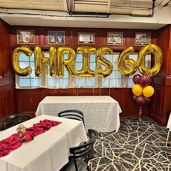Giant X Alphabet Balloon Letters, Gold Self Inflating Custom Letter Balloons Birthday Decor, 40 Inch Helium Mylar Foil Name Word Balloons for Girls Men Anniversary Party Graduation Decoration Supplies