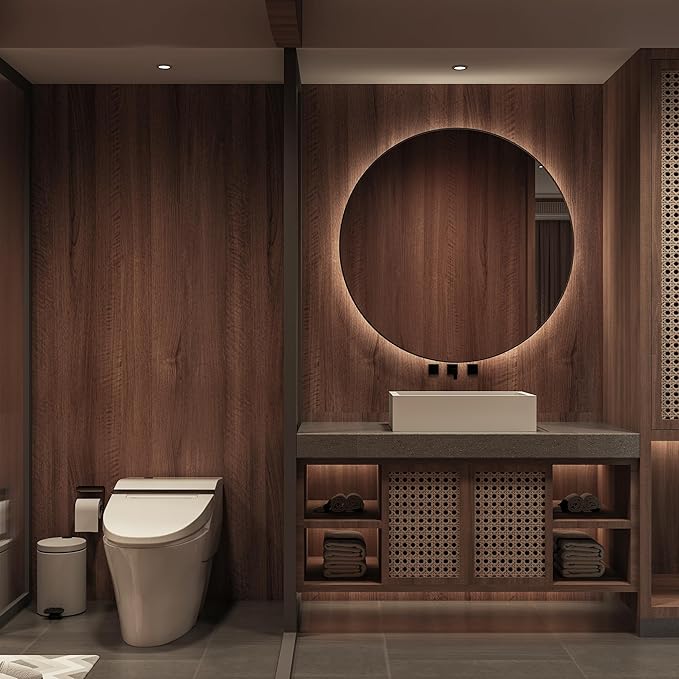 Walnut Wood Contact Paper 24x354 inch Wood Peel and Stick Wallpaper Removable