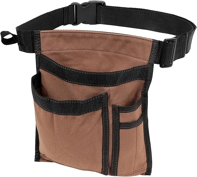 5-Pocket Tool Belt for Men, Durable Canvas Construction, Adjustable Belt, Utility Pouch for Daily Repair and DIY Use