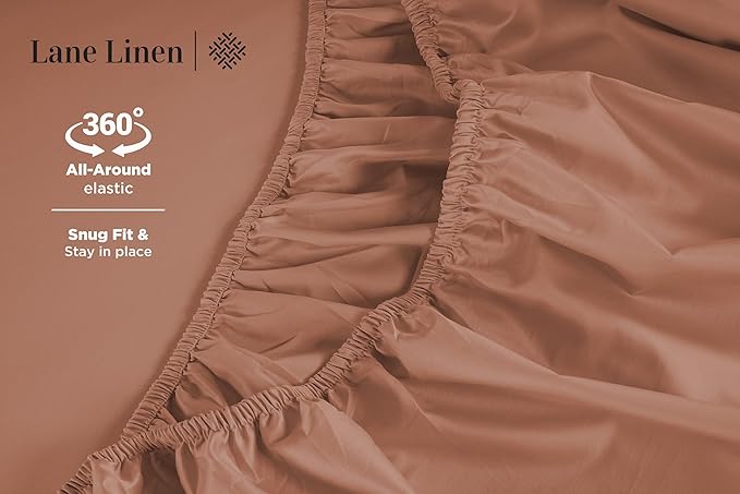 LANE LINEN Twin Bed Sheets Set - 600 Thread Count Set - 100% Cotton Sheets Twin Size Bed Set - Ultra Soft Cotton Bed Sheet Set - Sateen Weave Hotel Sheets - Rose Dawn