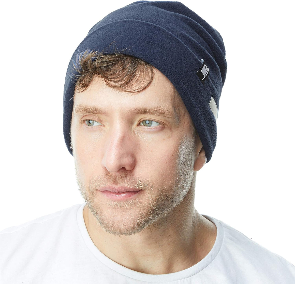 The Hat Depot Fleece Winter Functional Beanie Hat Cold Weather-Reflective Safety for Everyone Performance Stretch