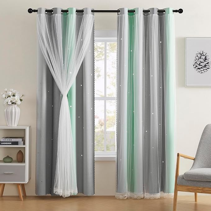 XiDi Blackout Curtains for Bedroom & Kids Room
