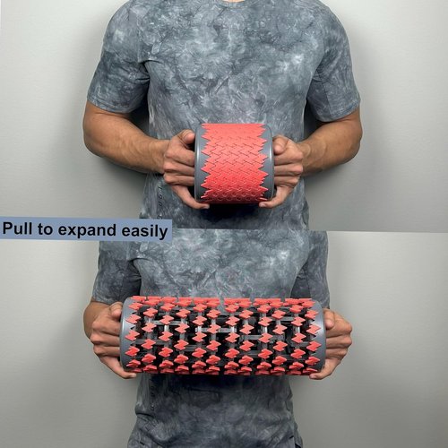 Collapsible Foam Roller - Portable Exercise & Recovery Tool | 13 Inches, Pink
