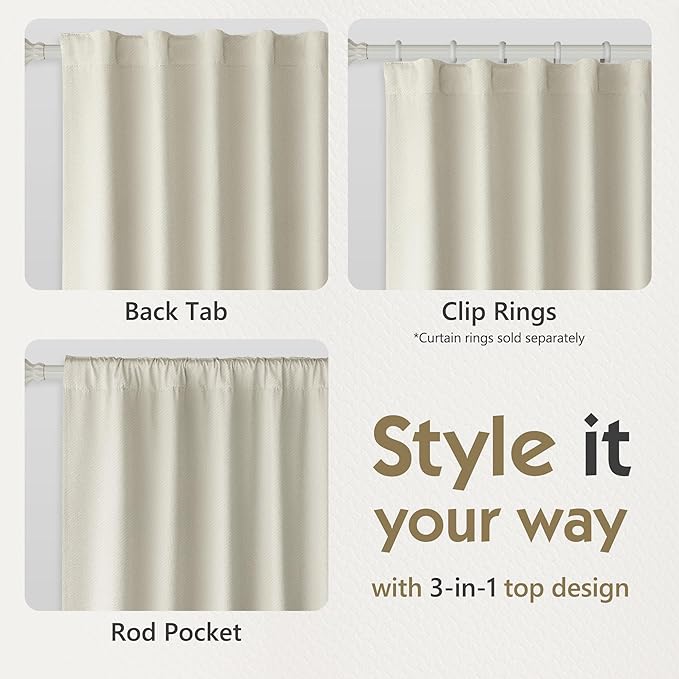 FMFUNCTEX 100% Blackout Curtains