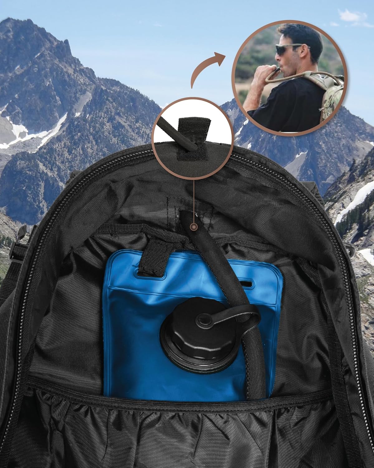 TRAILKICKER Military Tactical Backpack - 40L Lightweight EDC Daypack for Hiking & Camping | Black