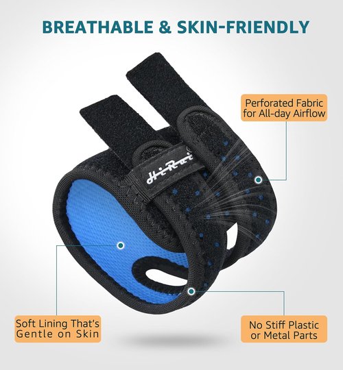 HiRui Wrist Brace - Adjustable Support for TFCC Tears & Carpal Tunnel Relief | One Size, Black