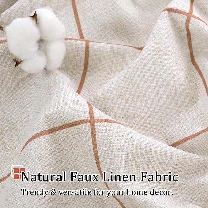 Lajode Linen Blackout Curtains for Bedroom
