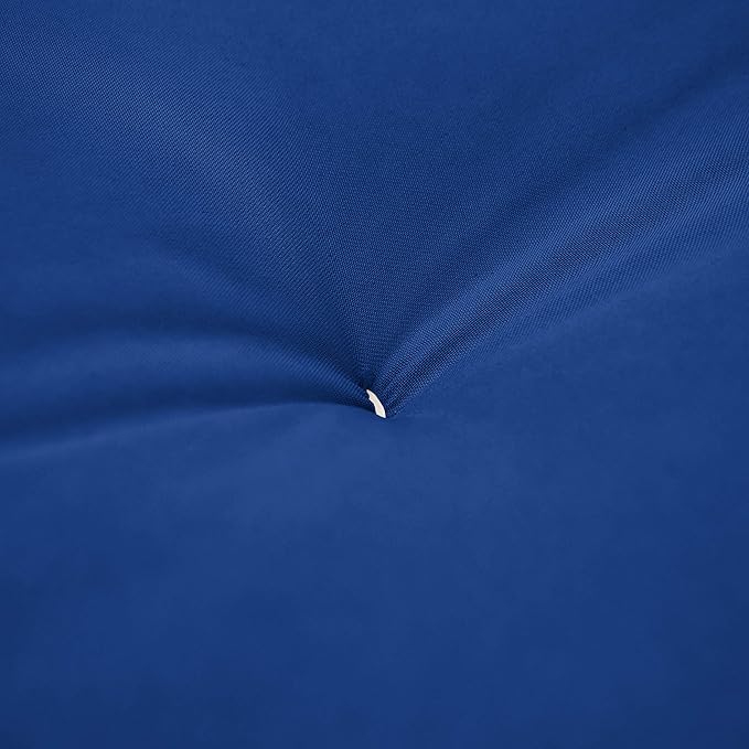 Mozaic Full Size 8-Inch Cotton Twill Gel Dual Memory Foam Futon Mattress, Blue