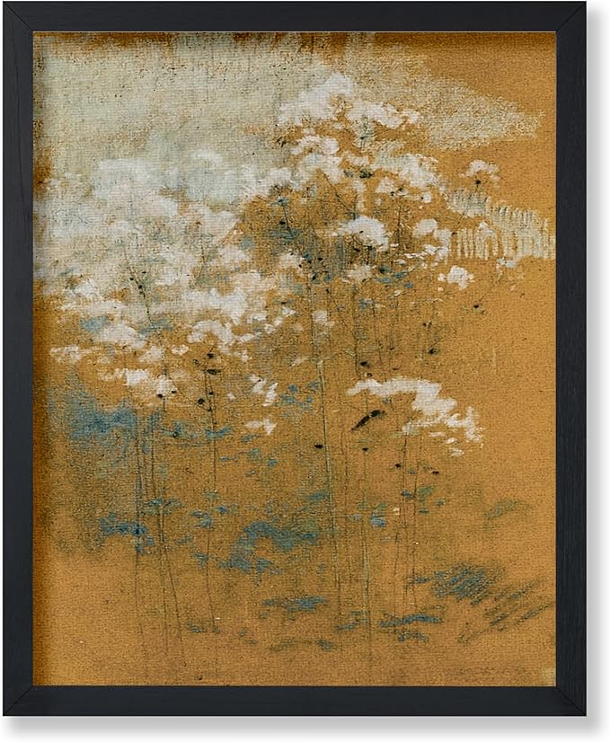 Poster Master Vintage Wild Flowers Poster - Retro Tonal Botanical Painting Print - Abstract Art - Floral Art - Farmhouse Art - Aesthetic Flower Shop or Living Room Wall Decor - 8x10 UNFRAMED Wall Art