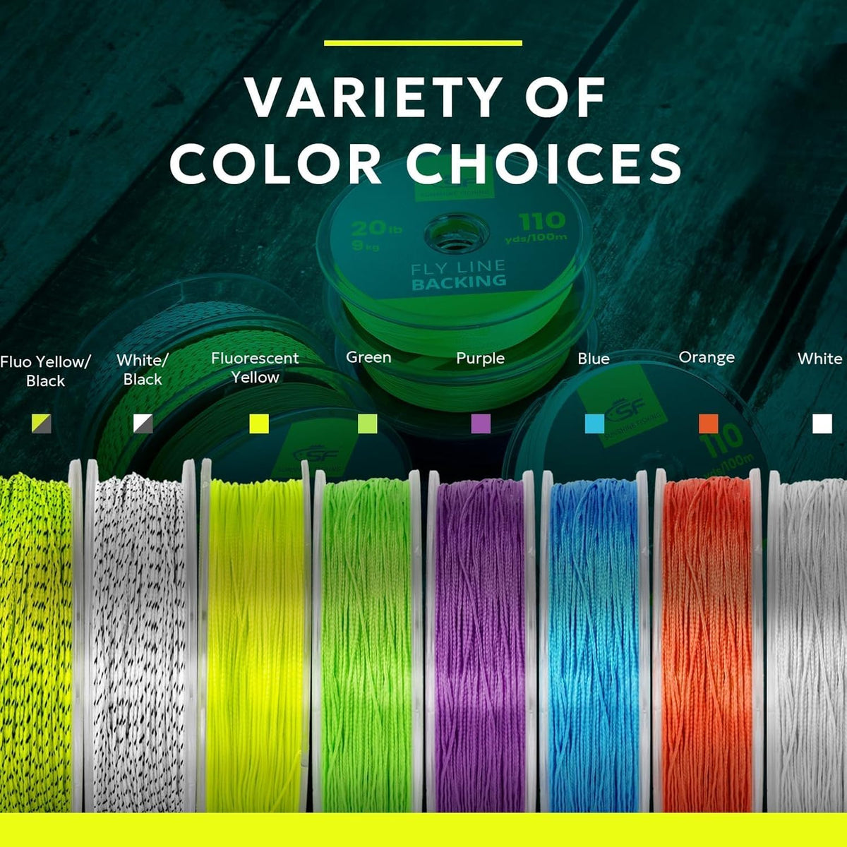 SF Fly Fishing Braided Backing Line - Durable Trout Line for Enhanced Performance