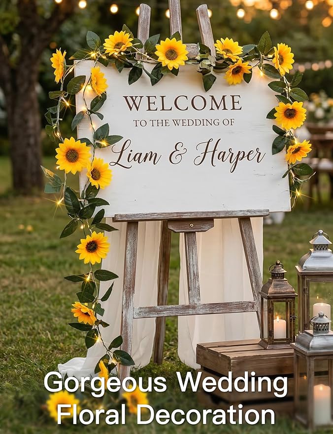 suddus Artificial Sunflower Garland