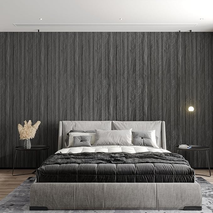 CHIHUT Acoustic Extra Wide 24"x197" Wood Slat Wall Panels 3D Self Adhesive