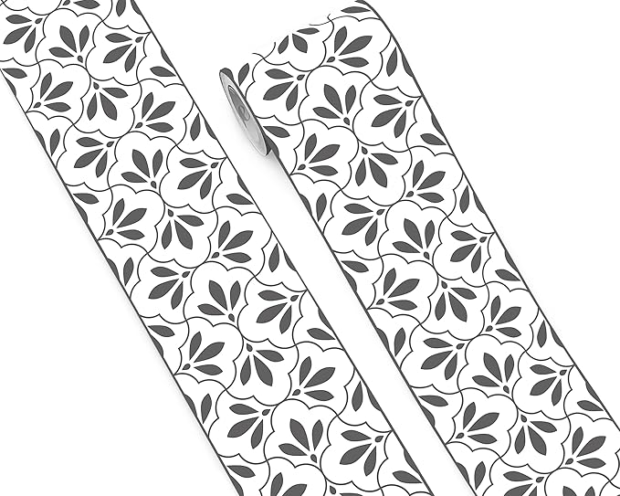 FLFK Wallpaper Border Black and White Patterns Peel and Stick Wall Border Self
