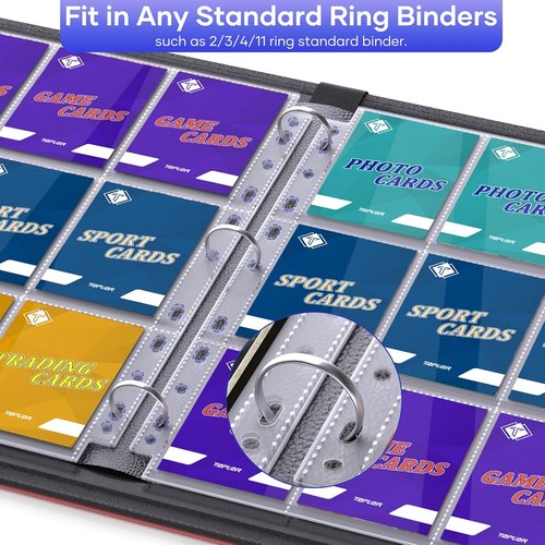 9 Pocket Page Protectors by [Brand Name] - 40 Pack Double-Sided Card Holder Sheets for 3 Ring Binders | Ideal for MTG, TCG, Baseball Cards