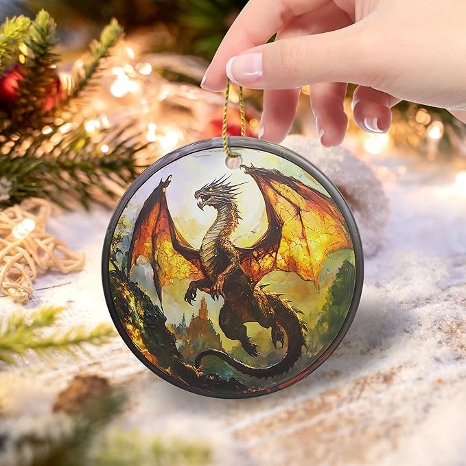 Flying Dragon Christmas Ornament 2025 Christmas Ornament Holidays Ornaments Christmas Tree Ornaments Hanging Accessories Navidad decoracion Xmas Dragon Lovers Gifts Ideas for Indoor Outdoor Decor