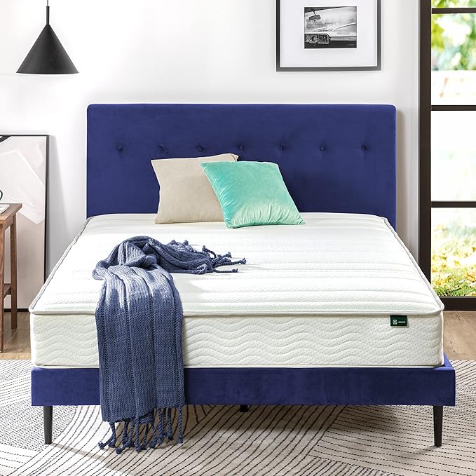 ZINUS 8 Inch Foam and Spring Mattress, King, CertiPUR-US Certified Foams, Mattress in A Box, White