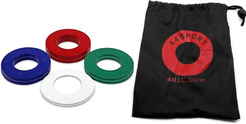 44SPORT Olympic Fractional Weight Plates Set - 1/4, 1/2, 3/4, 1 lb (8 Plates, 5 lbs Total)