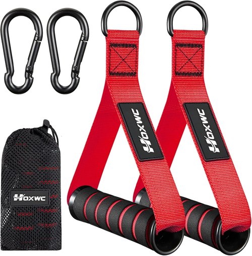 HOXWC Cable Handles Gym Equipment, Heavy Duty Resistance Band Handles, Replacement Exercise Handles for Cable Machine, Pulley System, Strength Trainer, Pull Down Workout, Home Gym Cable Attachments