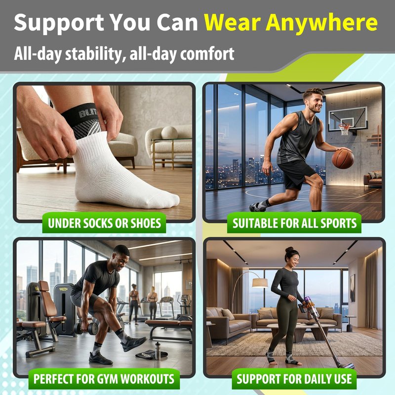 BLITZU Compression Socks for Plantar Fasciitis, Achilles Tendonitis, Arthritis Relief, Ankle Brace Compression Sleeve with Foot Arch Support, Ankle Wrap for Women, Men, Swelling & Heel Pain White XXL