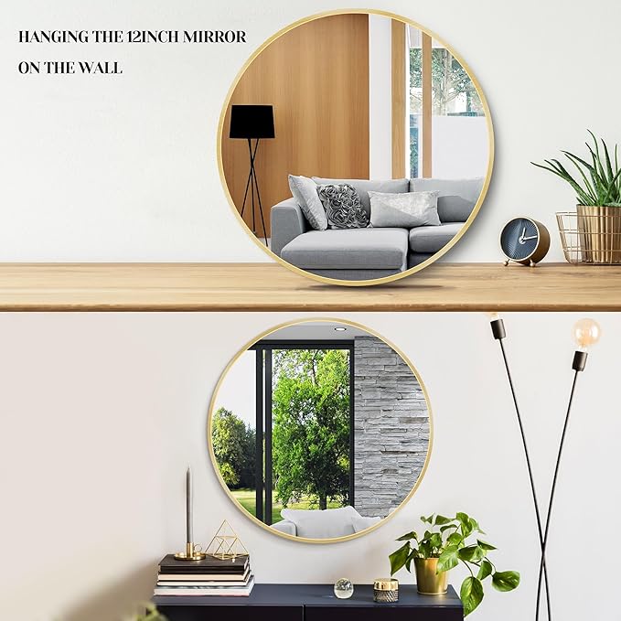 Itrue 12 Inch Small Round Wall Mirror, Not Full Size