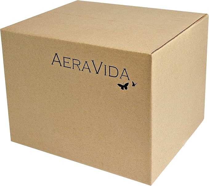 Aeravida Natural Flower Mango Tree Wood Flower Table Floor Vase, 8 inch | Modern Farmhouse Home Décor | Living Room Home Decoration