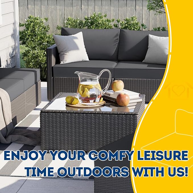 AAAAAcessories Outdoor Seat Cushions for Chairs, Fade-Resistant, Waterproof Patio Furniture Replacement Cushions, 24" x 24" x 5" + 24" x 13.5", Dark Gray